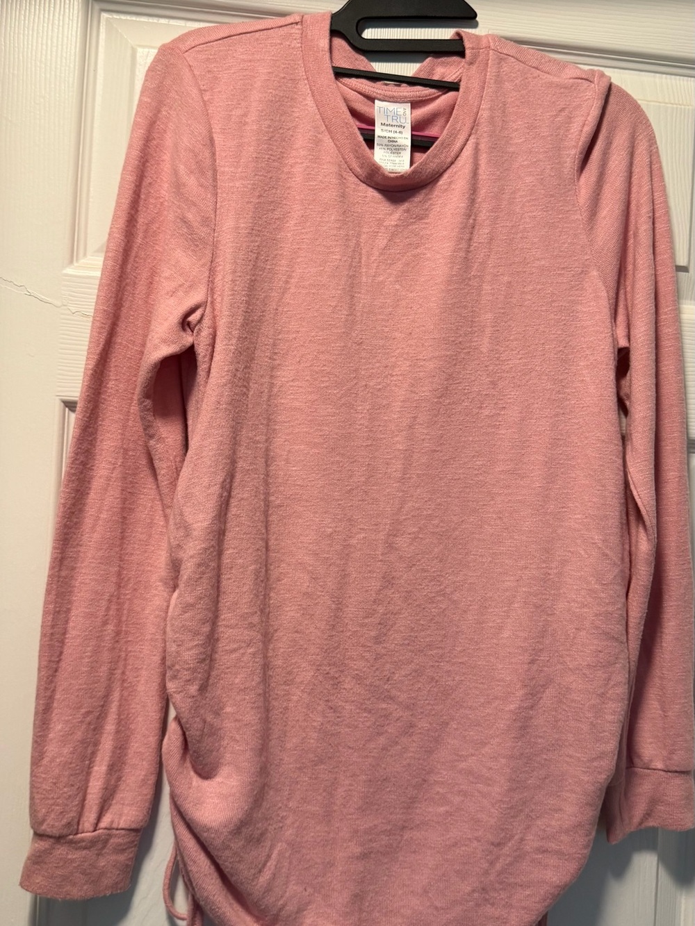 Comfort Pink Long-Sleeve Sweater Small loose fitting (Maternity friendly )